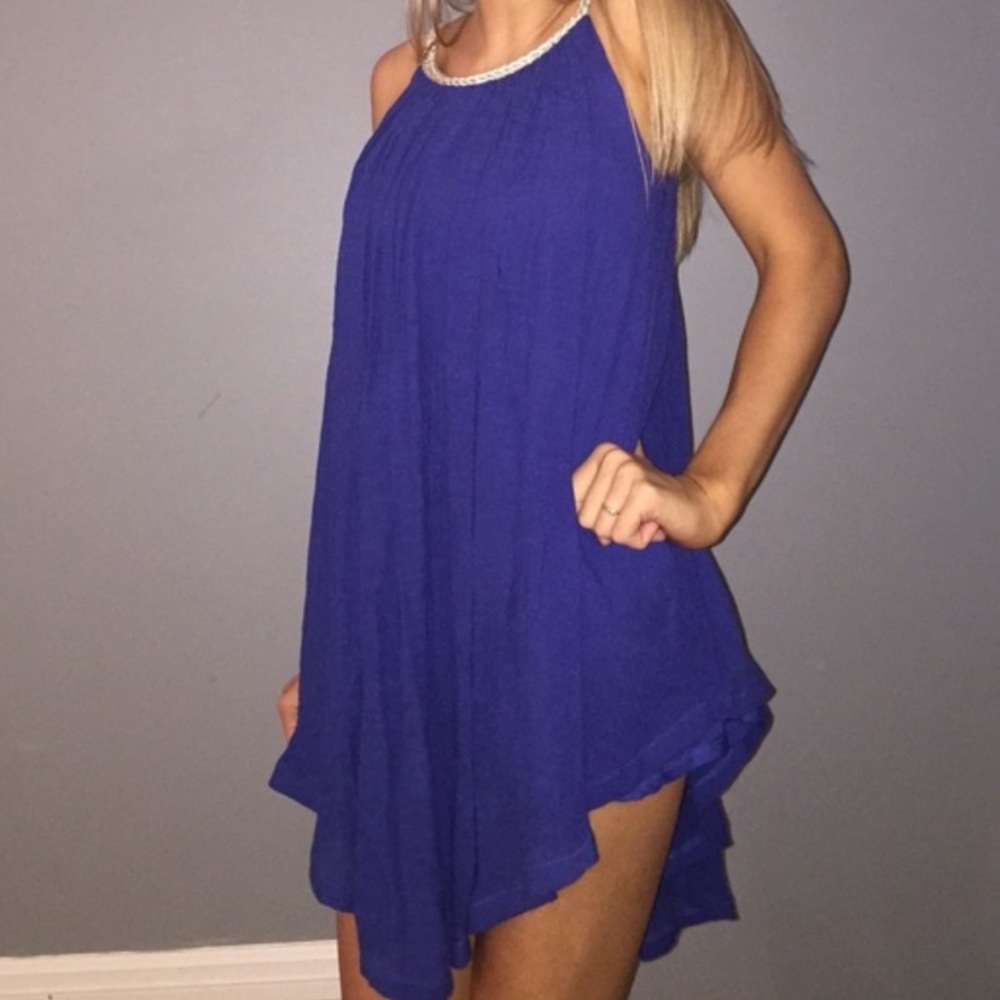 NouveauMonde Flowy Blue Tunic Size M